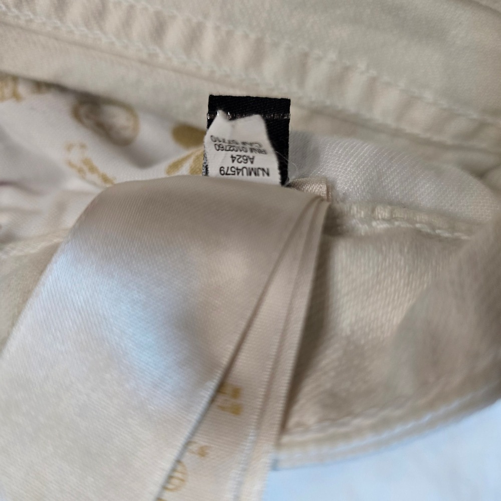 Kate Spade New York White Straight Leg Denim Jeans Size 27 /4 Gold Broome Street - Picture 10 of 14